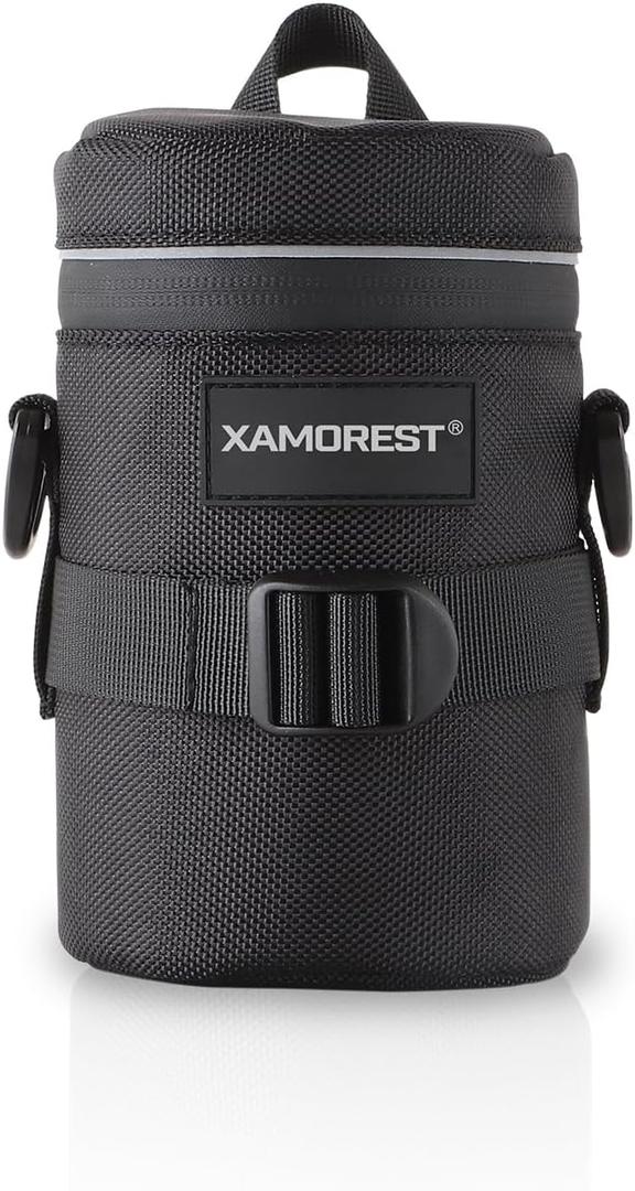 Camera Lens Case Lens Bag Compatible (4.13" x 7.28"(Nylon, Black))