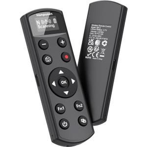 Hanpusen Rechargeable Camera Remote Control for Nikon - Wireless Shutter Release with OLED Screen Compatible with ZR, Z6lll, Z30, Z50, Z50ll, z5, Zfc, Zf, Z6II,Z7II, P1000; Replaces Nikon ML-L7(Black)