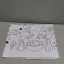 JOYGATHER Thanksgiving Coloring Tablecloth for Kids, Giant 30x72 Inch Poster with Turkeys, Pumpkins, Harvest Symbols, Perfect for Party Games, Classroom Activities, Arts Crafts, Indoor Holiday Decor