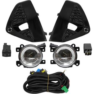 Pair Fog Light Assembly Compatible with Murano 2019 2020 2021 | Bumper Fog Lamp w/Switch+Bezel+Wires Left & Right NI1038165 NI1039165 622569UF0A 622569UF1A Driver and Passenger Side