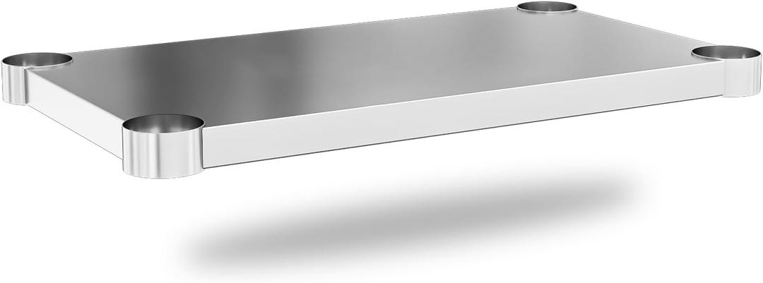 Chingoo Stainless Steel Undershelf 30x48 Inches for Commercial Work Table - Bottom Shelf Add-On Extra Storage for NSF Kitchen Restaurant, Café, Bakery or Food Prep Stations