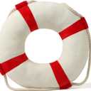 Marble Empire Life Ring Buoy Plush Pillow Nautical Decorative Throw Pillows Coastal Beach Themed Stuffed Pillow for Home Bed Couch