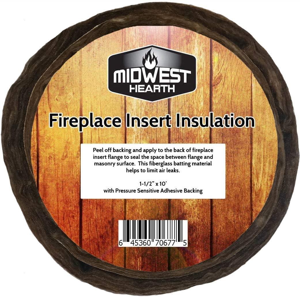 Midwest Hearth Fireplace Insert Insulation 10' Roll w/Self Adhesive Backing