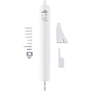 Wright Products Heavy-Duty Pneumatic Storm Door Closer Durable, Adjustable, Quiet-Closing with Hold-Open Feature (Transitional, White)