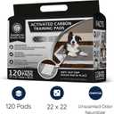 American Kennel Club Charcoal Puppy Training Pads, with Anti-Slip Adhesive Backing, Quick Dry Gel and Activated Carbon Odor Control (Charcoal, 22 x 22 - 120 Count)