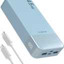 J2621 Power Bank Portable Charger,20000mAh 45W PD3.0 QC 4.0 Fast Charging Battery Pack with LED Display,2 USB-C,2 USB-A for iPhone Tablet MacBook (Blue)