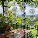 Stainless Steel Bird Deterrents for Outside Patio, Reflective 3D Bird Scare Devices Wind Spinners Outdoor Decor, Woodpecker Deterrent Bird Reflectors to Keep Pigeon Crow Away House Yard Window, Round