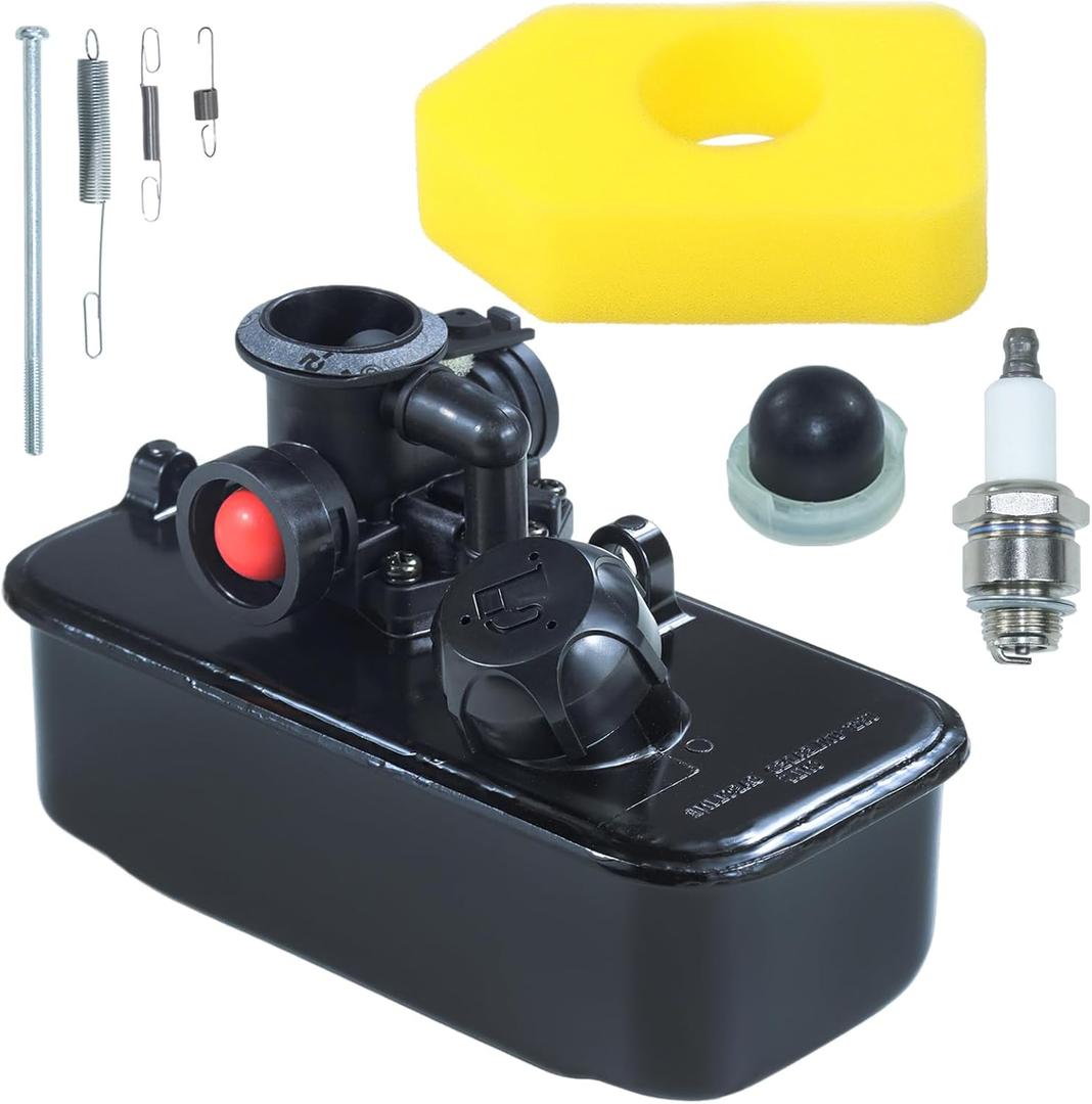 4 x Metal 494406 Fuel Tank and 795477 Carburetor Kit Replaces 795477 Carburetor, 498811, 699660, 794147, 794161, 795469, 498809, 494407, 494775, 497619, 795477