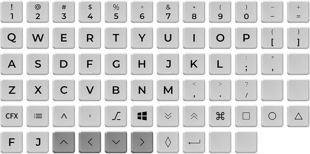 Chocfox-Fans Keycaps Low Profile PBT Keycaps for Kailh Chocolate Switch Mechanical Keyboard (Alpha Kit)