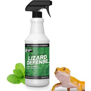Lizard Defense Spray | 32 Ounce | Natural, Non-Toxic Lizard Repellent, Home Extermination Spray | Quick, Easy Pest Control | Safe Around Kids & Pets (32 Fl Oz (Pack of 1))