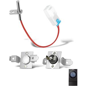 DLEX4000B DLGX4001W High Limit Thermostat & Thermistor Kit Fit for LG DLE3600V DLE7000W DLE7100W DLE7150W DLE7300VE DLE7300WE DLE7400VE DLE7400WE DLEX4200B DLEX4500B DLEX8900B DLEX8980V DLG1102W