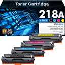 218A Toner Cartridges 4 Pack - MFP 3301fdw 218A Toner Replacement for HP 218A HP 218X Work for Color Laser Pro 3301fdw 3301cdw 3201dw 3301sdw Printer Ink W2180A , No CHIP, Black Cyan Yellow Magenta