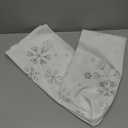 Emvency Snowflakes Shower Curtain with Hooks Christmas with Random Scatter Falling Silver White 60"X72" Waterproof Curtains Bright Carnival Eve Decorative Bathroom