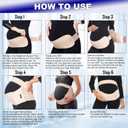 ChongErfei Maternity Belt, Pregnancy 3 in 1 Support Belt for Back/Pelvic/Hip Pain, Maternity Band Belly Support for Pregnancy Belly Support Band (L: Fit Ab 39.5"-51.3", Black)