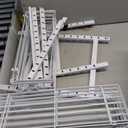 MonsterRax Heavy Duty Garage Shelving - 24" x 72" x 84" - 500 lbs/Shelf - Adjustable 4 Tier Metal Utility Shelves - High Grade Steel Freestanding Storage Rack for Warehouse, Basement - White Finish