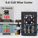 Electactic Wine Cooler Refrigerator with Glass Door, Mini Wine Fridge for Red, White and Champagne, Built-in Wine Cellar, 40-61F Digital Temperature Control, Indoor Use