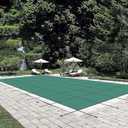 VEVOR Pool Safety Cover 18' x 36' Rectangle, Safety Pool Covers Green Mesh, Triple Stitched, MAX Strength Winter Safety Cover for Children & Pets