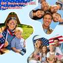 3 x 4th of July Temporary Tattoos 80 PCS 250 Anniversary USA Temporary Tattoos Independence Day American Flag Red White and Blue Tattoos for Kids Memorial Day, Fourth of July Party Decorations Accessories