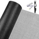 2 x Fiberglass Window Screen Mesh Kit, 48"x130" Durable Mesh Window Screen for Patio Porch Door Windows, DIY Adjustable Screen Mesh Repair Kit