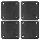 Rocaris 4 Pcs 6 X 6 X 1/4 Inch A36 Steel Plate Hot Rolled, Steel Base with 4 Holes Metal Square for Construction Boards, Structure Support, Weldable Square and Industrial
