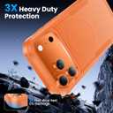 Official Cosmic Orange for iPhone 17 Pro Max Case, Heavy Duty Protection, Compatible with MagSafe, Tough Non-Slip, Matte Surface Phone case for iPhone 17 Pro Max 6.9", Orange