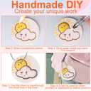 Magic 3D Foam Texture Painting Kit,Magic Puffy Paint,3D Drawing Canvas Sponge,DIY Bubble Drawing Pens Art Supplies,10Pcs Puffy Paint Paper (Round)