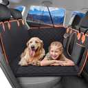 Ryoizen Dog Car Seat Cover for Back Seat, Back Seat Extender for Medium Large Dogs, Hard Bottom Dog Hammock Travel Camping Bed Supports 330lb, Waterproof Backseat Protector for Pet, Car, Truck, SUV