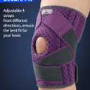 ABYON Knee Brace for Women/Men Meniscus Tear, ACL, Arthritis.Knee Support with Dual Side Stabilizers & Crossed Compression Straps Maximum Support for Knee Pain Relief and Fast Recovery - Please Check Sizing Video Before Buying, Small/Medium (Pack of 1)