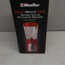 Mueller Smoothie Blender for Smoothies - Personal Blender for Shakes, Frozen Drinks, Baby Food & More, 15oz Travel Cup and Lid, Durable Stainless Steel Blades for Powerful Blending Performance, Red
