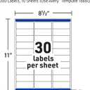 Avery Printable Address Labels with Sure Feed, 1" x 2-5/8", Matte Clear, 300 Blank Mailing Labels (18660)