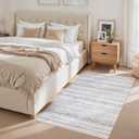 cotiled 3x5 Area Rug Living Room: Washable Boho Rugs with Non Slip Backing Small Soft Indoor Stain Resistant Carpet for Bedroom Farmhouse Dining Room Lightweight Home Decor Grey