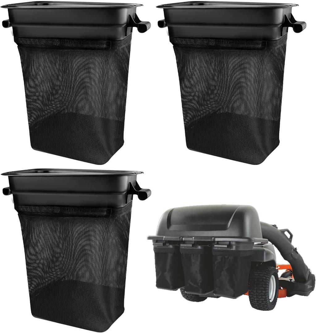 Braveboy 400226 532400226 Lawn Tractor Grass Catcher Container Bag Compatible with Husqvarna/Craftsman/Poulan Replaces 960730028, 966529103, G483ST, RZ30, RZ3016 for Dixon Riding Lawn Mowers (3 Pack)