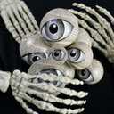 8Pcs Halloween Eyeballs Orbs, 1.97In and 2.68In Plastic Scary Eyeballs Realistic Ping Pong Skeleton Fake Eye Balls Horror Props for Halloween Decor Craft Spooky Party Mantle Fireplace Table Ornaments