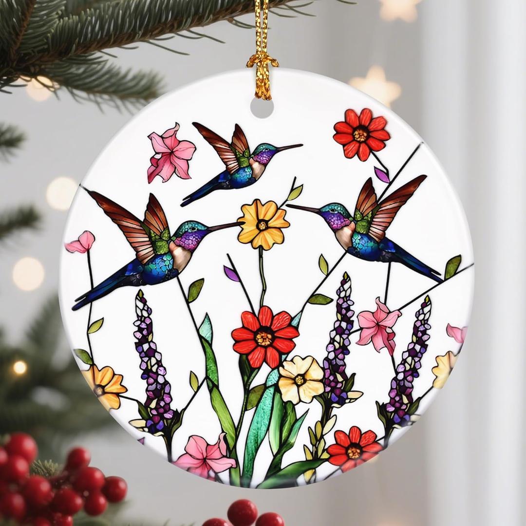 Christmas Ornaments, Hummingbird Ornament, Christmas Tree Ornaments, Xmas Decorations, Holiday Decorations, Gifts for Hummingbird Lovers, Holiday Party Gifts, and Xmas Gift Ideas