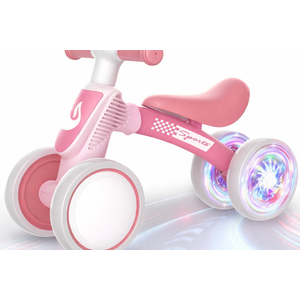 Baby Balance Bike for 1 Year Old Boys Girls, Toddler Balance Bike with No Pedal 4 Silence Wheels & Soft Seat First Bike, One Year Old Girl Birthday Gifts, Pink