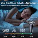 Detachable 3-in-1 Massage Gun with Extension Handle & Massage Strap, Back Pain Relief Percussion Muscle Massager for Neck Shoulder, 12 Speeds &12mm Amplitude for Hard-to-Reach Areas, Quiet & Portable