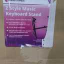 GLEAM Keyboard Stand, Iron Z-Designed Digital Piano Stand, Heavy Duty, Foam Padded Arms, Fits 54-88 Key Electric Pianos, DJ, Turntables, Synths and Midi Keyboards, Black