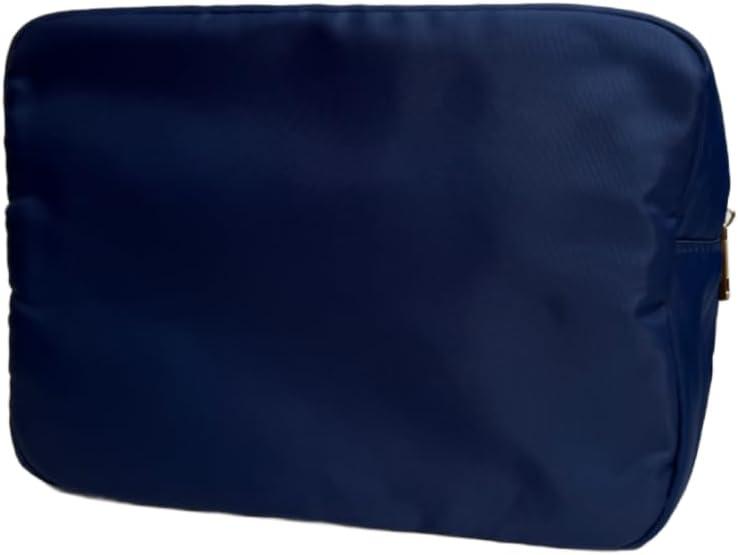 Blue Bird Nylon Makeup Bags for Women Girls Travel Toiletry Pouch Cosmetic Bag Makeup Organizer (Navy, Large)