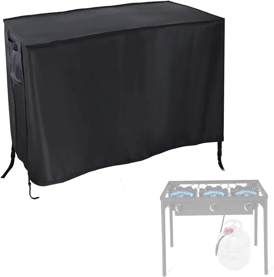 Outdoor Camping Stove Cover Fit for Goplus / for BESTFIRE 3 Burner Propane Gas Cooker, Waterproof Propane Burner Stove Cover, for Camp Paito RV -(35x19x30 inch)