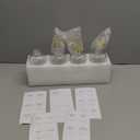 BIGIVACA Coffee Syrup Dispenser 16.9 oz 500 ml - 4 Pack Glass Bottles with Gold Pumps and Labels for Cafe or Home Bar, Kitchen