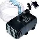 Automatic Small Sump Pump with Water Sensor, 8 FT Lift 70 GPH 115V/230V Mini Condensate Pump with Float Switch, Water Removal for Dehumidifier, Air Conditioner, Ice Maker, Basement, Auto On Off (Black)