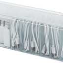 Yesesion Plastic Cable Organizer Box with 7 Compartments, Clear Cords Storage Case for Desk Drawer Accessories, Phone Charger, Art Crafts, Stationery Holder for Marker Pen, Pencils, Crayons