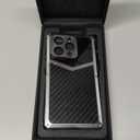 Luxury Carbon Fiber with Aluminium Case for iPhone 14 Pro 6.1", Military Shockproof Protective Armor Phone Cover with Tempered Glass Screen Protector Full Body Heavy Duty Drop Protection for Men