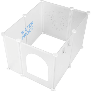 Large Cat Litter Box Cover Enclosure with Waterproof Splash Guard, Row-Hook, DIY Shield, Safe Material, Easy Install & Clean, Privacy Screen for Most Litter Boxes, L27×W21×H17 in