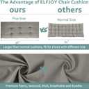 ELFJOY Tufted Bench Cushion Thicken Patio Furniture Cushions Classic Solid Color Porch Swing Cushion Soft Bench Pillow with Non Slip Backing (34x16x3.5 inch Grey)