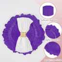 24 Pcs Purple Charger Plates Bulk 13 Inch Plastic Charger Plates for Dinner Plate, Purple Chargers for Table Setting, Reef Design Plate Floral Decorative Round Chargers for Wedding Party Event