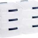 Rubbermaid Cleverstore 17 Qt Clear Storage Bins with Lids, 6-Pack, Stackable, BPA-Free, Made in USA