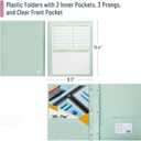 Mr. Pen- Plastic Folders with Pockets and Prongs, 10 Pack, Letter Size, Assorted Pastel Colors, Flexible Plastic Folders with Prongs, Clear Front Pocket, Card Slot & Color-Coded Cover Papers