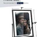 2 x 5x7 Floating Picture Frame, Black Photo Frame, Metal Pressed Flowers Desk Picture Frame with Glass for Multiple Photo Sizes (4x6, 5x7, 6x8) Great for Photos, Gift, Pictures, Wedding, Portraits