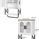 Medicine Cabinet, Bathroom Wall Cabinet with Towel Bar, 15.4"L x 7.1"W x 21.3"H
